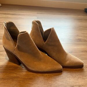 Vince Camuto Tan Heel Ankle Booties